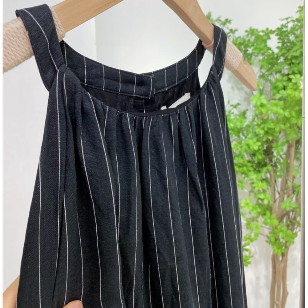 DISSH Striped Halter Maxi Dress in Black and White - Picture 8 of 10